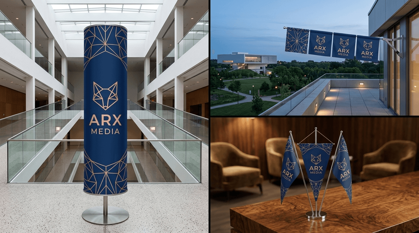 Reklaminės vėliavos lauko renginyje